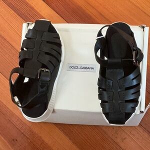 Dolce & Gabbana Black Strappy Sandals